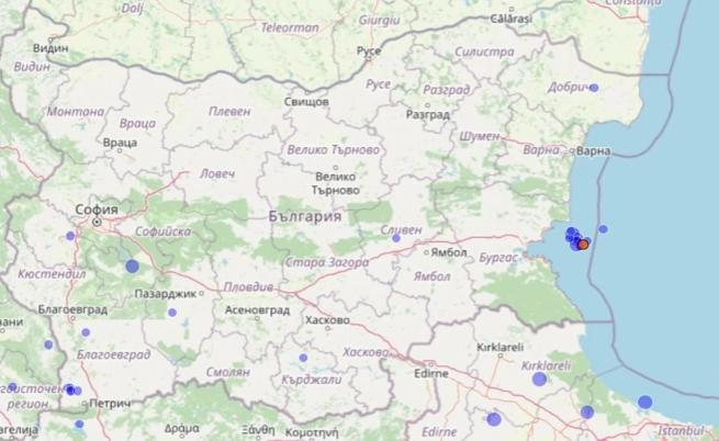 Земетресения разлюляха Черно море – 12 труса само за денонощие